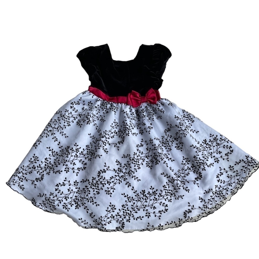 JONA Michelle Black Velvet Tulle Skirt Holiday Dress 6 Girl